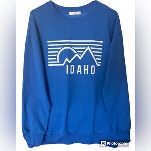 Active USA Women’s Blue Idaho Sweatshirt size Large NWOT